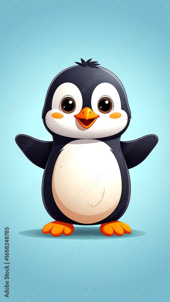 Fototapeta premium Cute penguin illustration