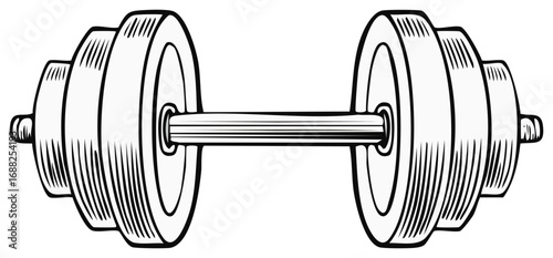Classic Engraved Style Dumbbell for Weight Training and Fitness Programs