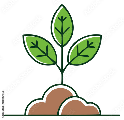 Green sprout emerging from soil, symbolizing growth and new beginnings