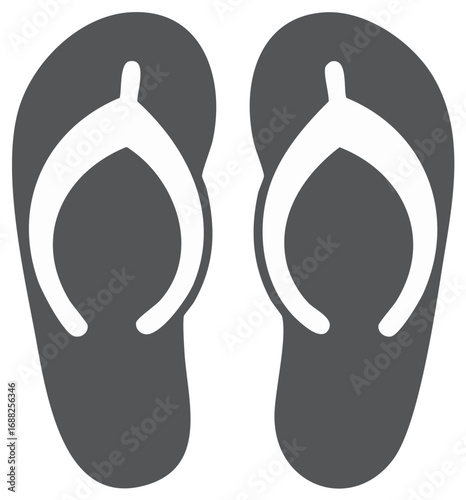 Summer footwear: gray flip-flops, beach vacation, minimalist style, casual sandal, pair of shoes, flat footwear.