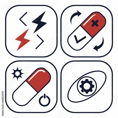 medical icons set