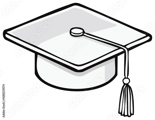 Graduation mortarboard cap illustration vector for academic achievement