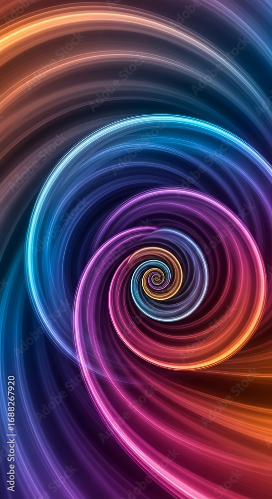 Obraz premium Colorful Swirling Vortex Design.