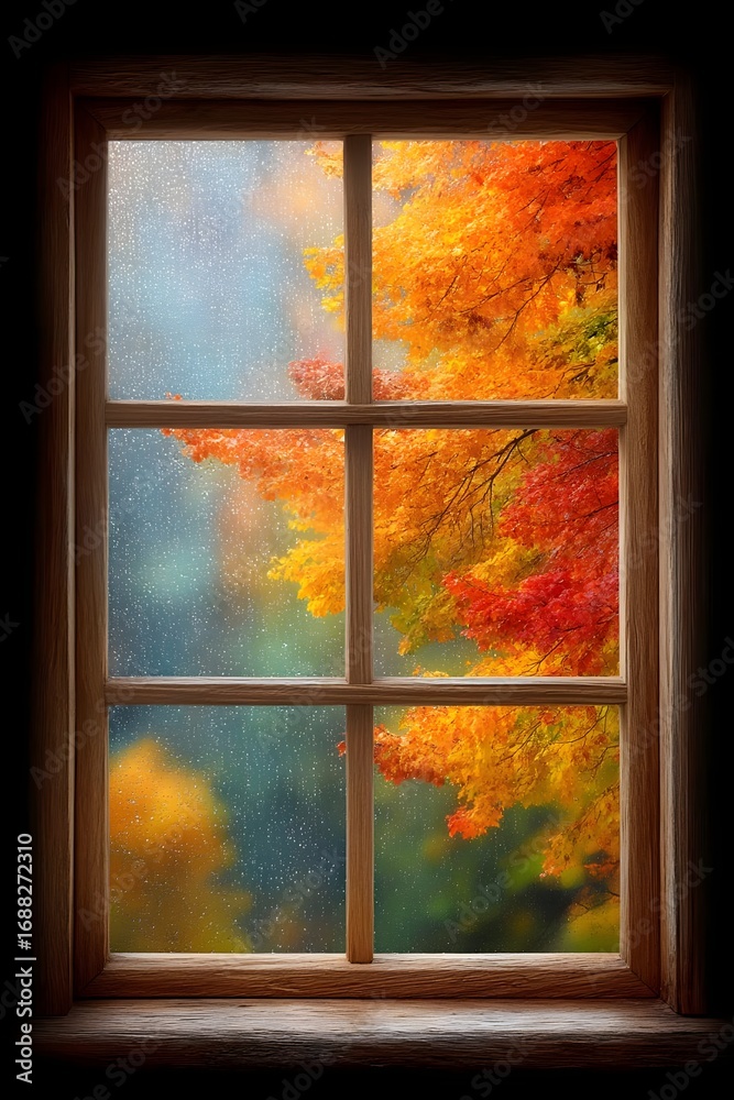 Fototapeta premium autumn frost concept with atmospheric, softlight, peaceful