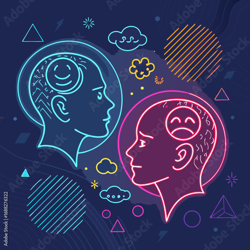 Conceptual Illustration of Emotional Duality and Mental State.