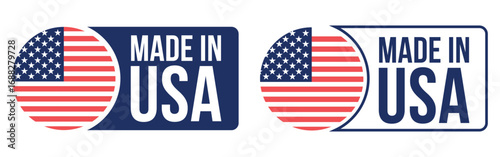 Made in the usa labels,  made in the usa logo, usa flag , american product emblem, Made in the usa sign, logo, badge, icon, sticker, label, emblem, stamp, symbol, black
