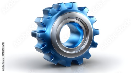 3d gear isolated on white