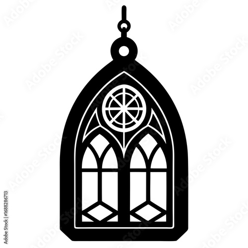 Gothic Window Design Illustration