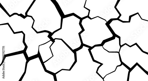 Black and White Cracks A Graphic Design Element for Digital Projects and Visual Appeal