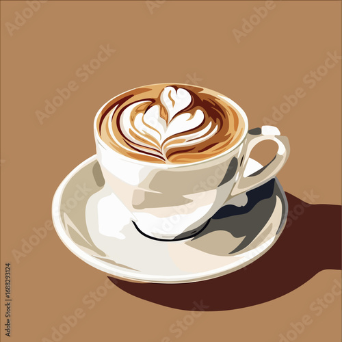 illustration, chocolate, cream, coffee, dessert, glass, drink, ice, food, sweet, beverage, milk, white, delicious, hot, isolated, cup, brown, cold, cappuccino, latte, cafe, cocktail, ice-cream, puddin