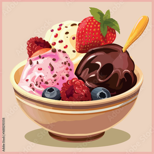 dessert, food, cream, sweet, fruit, strawberry, ice cream, chocolate, strawberries, cake, ice, fresh, white, vanilla, berry, icecream, raspberry, delicious, red, gourmet, ice-cream, pudding, mint, ber