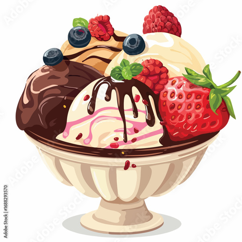 dessert, food, cream, sweet, fruit, strawberry, ice cream, chocolate, strawberries, cake, ice, fresh, white, vanilla, berry, icecream, raspberry, delicious, red, gourmet, ice-cream, pudding, mint, ber