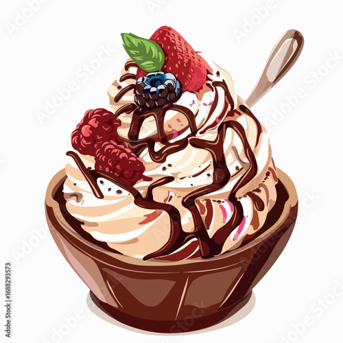 dessert, food, cream, sweet, fruit, strawberry, ice cream, chocolate, strawberries, cake, ice, fresh, white, vanilla, berry, icecream, raspberry, delicious, red, gourmet, ice-cream, pudding, mint, ber