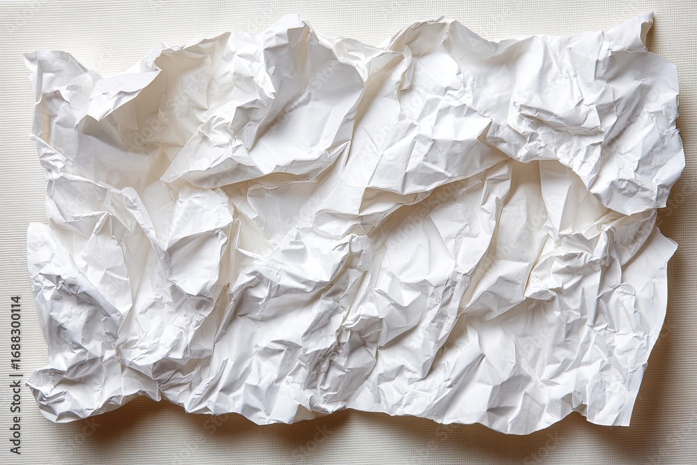 Obraz premium Crumpled white paper texture (6)