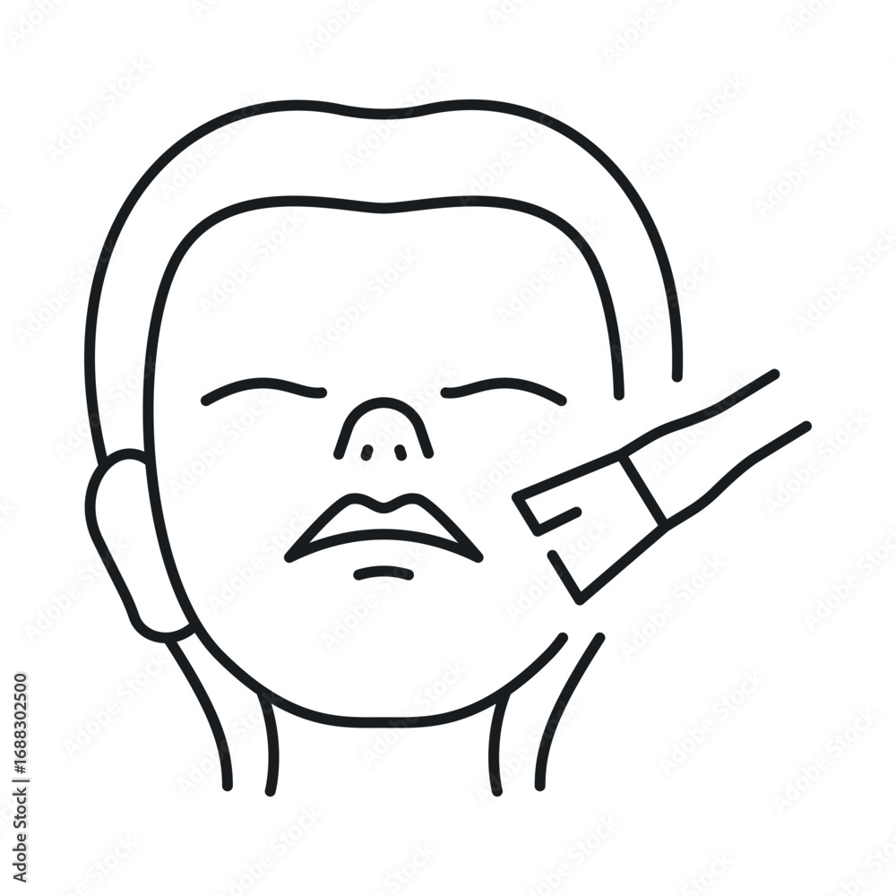 Fototapeta premium Skin care vector illustration depicting a facial treatment procedure for healthy skin