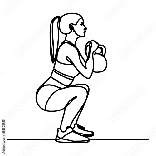 Kettlebell Squat Exercise