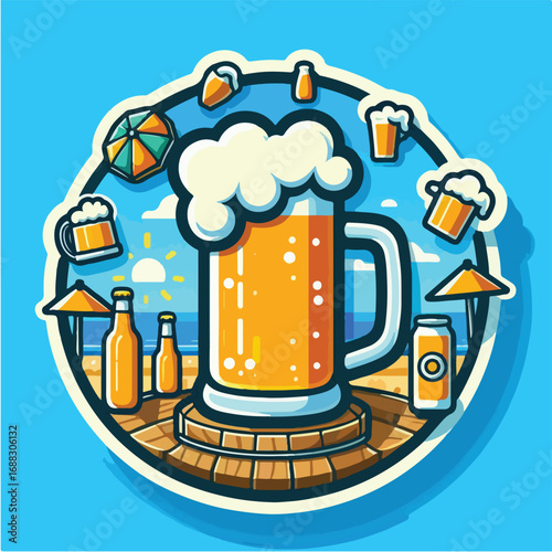beer sticker icon