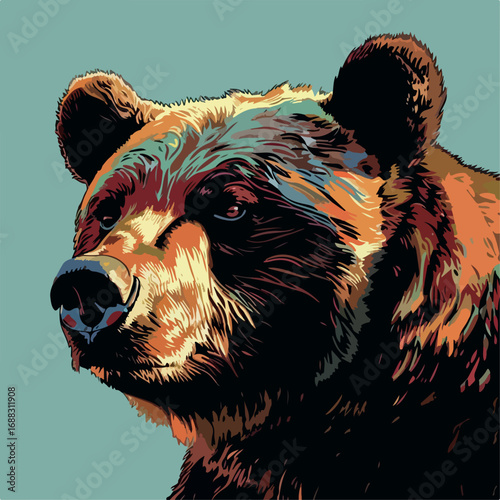 bear, animal, brown, wild, mammal, wildlife, grizzly, brown bear, nature, fur, zoo, animals, predator, big, grizzly bear, danger, walking, dangerous, white, isolated, portrait