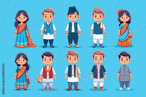 collection of Nepali cartoon characters