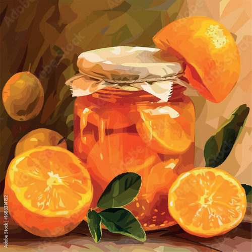 sweet, illustration, dessert, orange, food, set, vector, bottle, fruit, marmalade, glass, jar, jam, breakfast, apricot, label, homemade, organic, jelly, cooking, isolated, icon, background, preserve, 