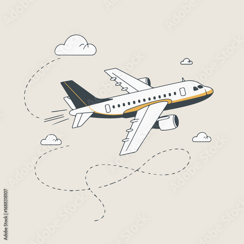 airplane in the sky