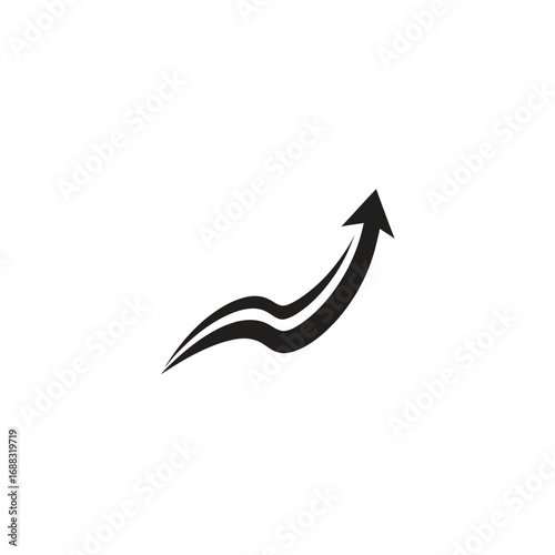 Abstract black upward arrow graphic vector design for progress Free Download Abstract black upward arrow graphic vector design for progress - GFXLoad