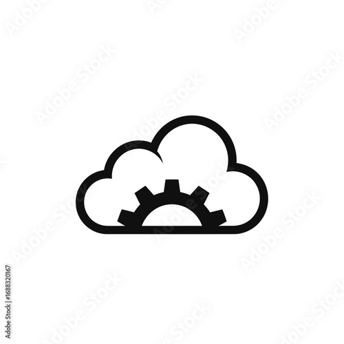 Cloud computing service icon symbol technology graphic design