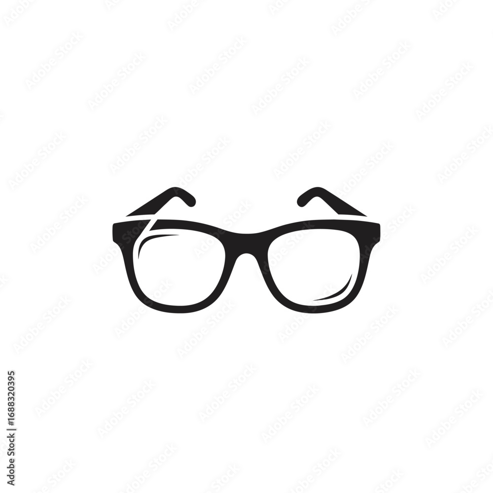 Fototapeta premium Stylish black glasses illustration design