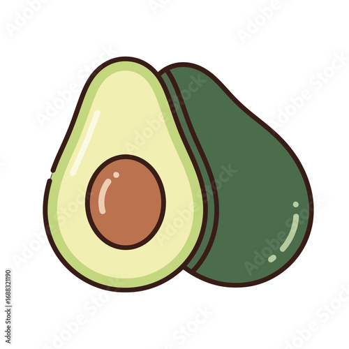 avocado cut in half