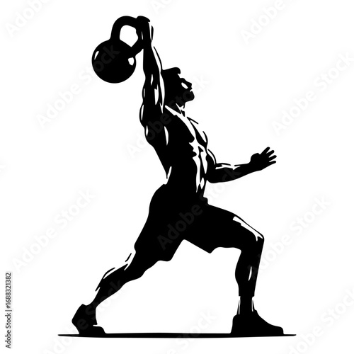 Kettlebell Jerk Silhouette