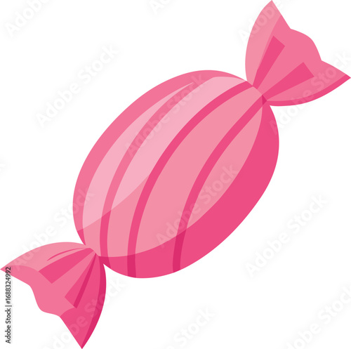 Pink Wrapped Candy Illustration for Sweet Treats and Festive Celebrations