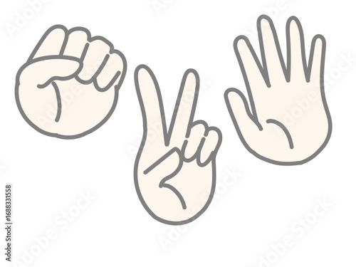 手　ハンドサイン　じゃんけん