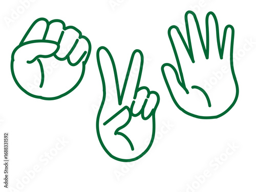 手　ハンドサイン　じゃんけん