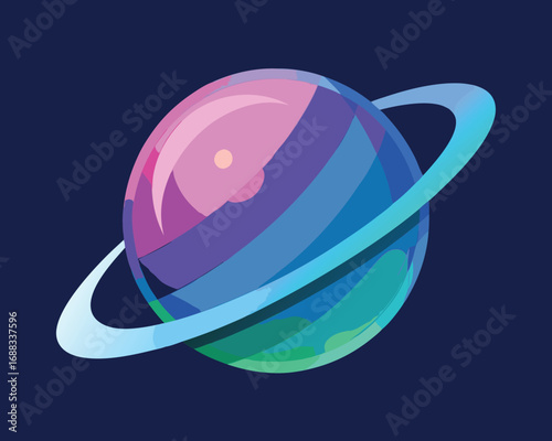 Abstract Vector Design with Basic Shapes and Colors for Creative Projects and Graphic Design