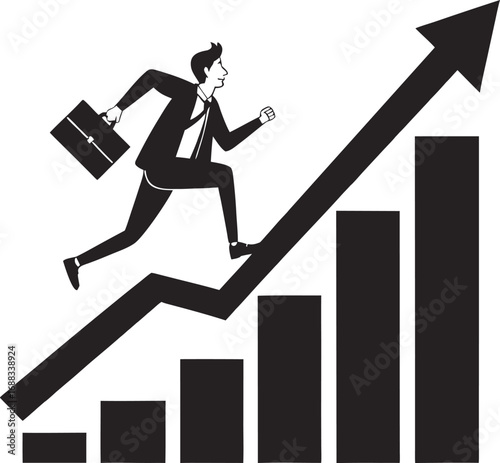 businessmen walking up a staircase vector, career growth vector, businessmen success vector, career promotion concept vector, business growth vector illustration