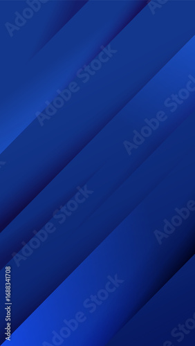 Abstract blue Diagonal Stripes Background. Modern blue geometric background with diagonal lines and gradient shadows
