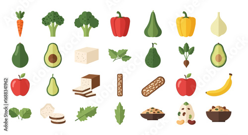 Collection of Various Healthy Foods.