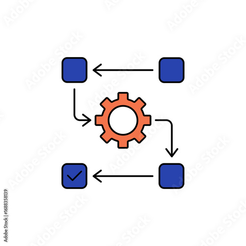 method icon outline editable stroke line drawing eps
