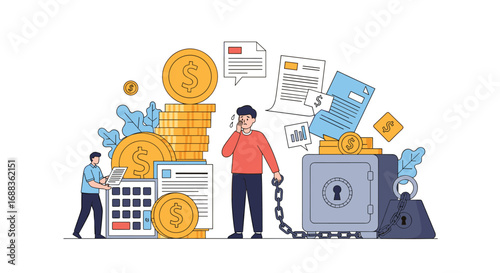 Financial risk management and debt burden affecting business operations