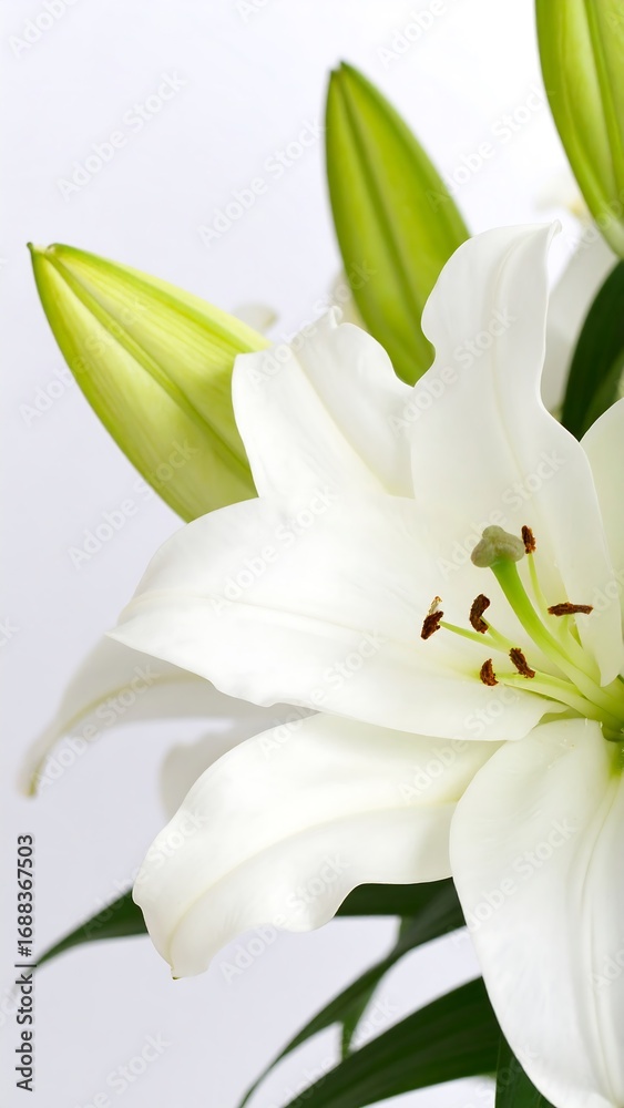 Obraz premium Close-up of white lilies (1)