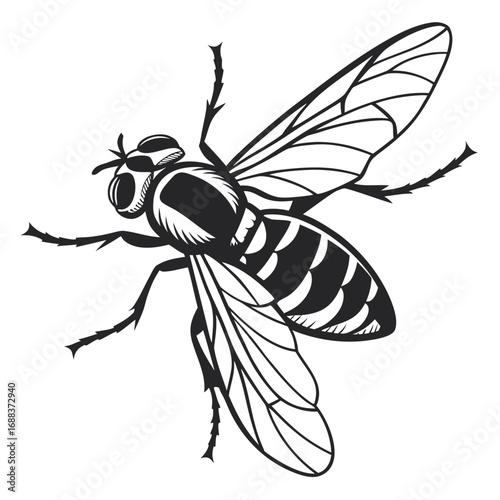 vector illustration of a wasp