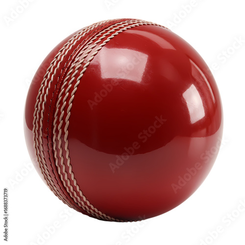 Red Cricket Ball: Close-Up View