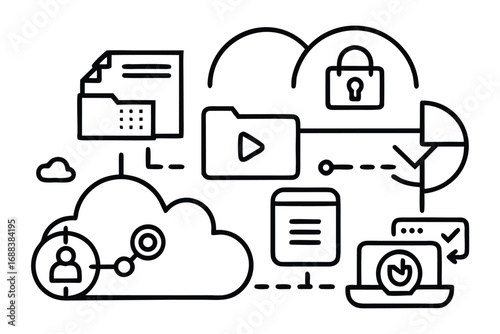 minimal-icons-showing-cloud-based-office-tools-lik
