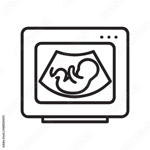 Ultrasound Scan of Fetus in the Womb