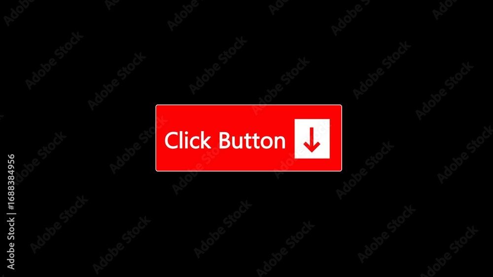 Click button animation transparent background. Click push button. Click ...