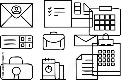 minimal-line-icons-of-office-administration-such