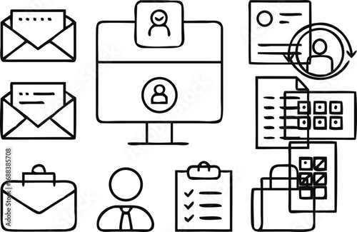 minimal-line-icons-of-office-administration-such