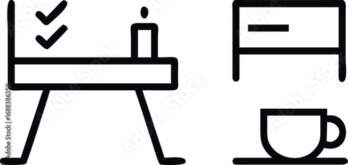 minimal-line-icons-of-workplace-wellness-including