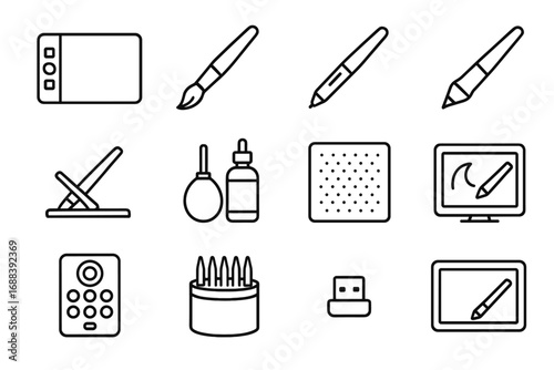 Vector icon display shortcut graphic large tablet software tools digital painting kit