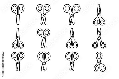 Tip folding s scissors safety cutting vector children icon foam edge lightweight